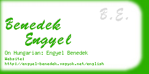 benedek engyel business card